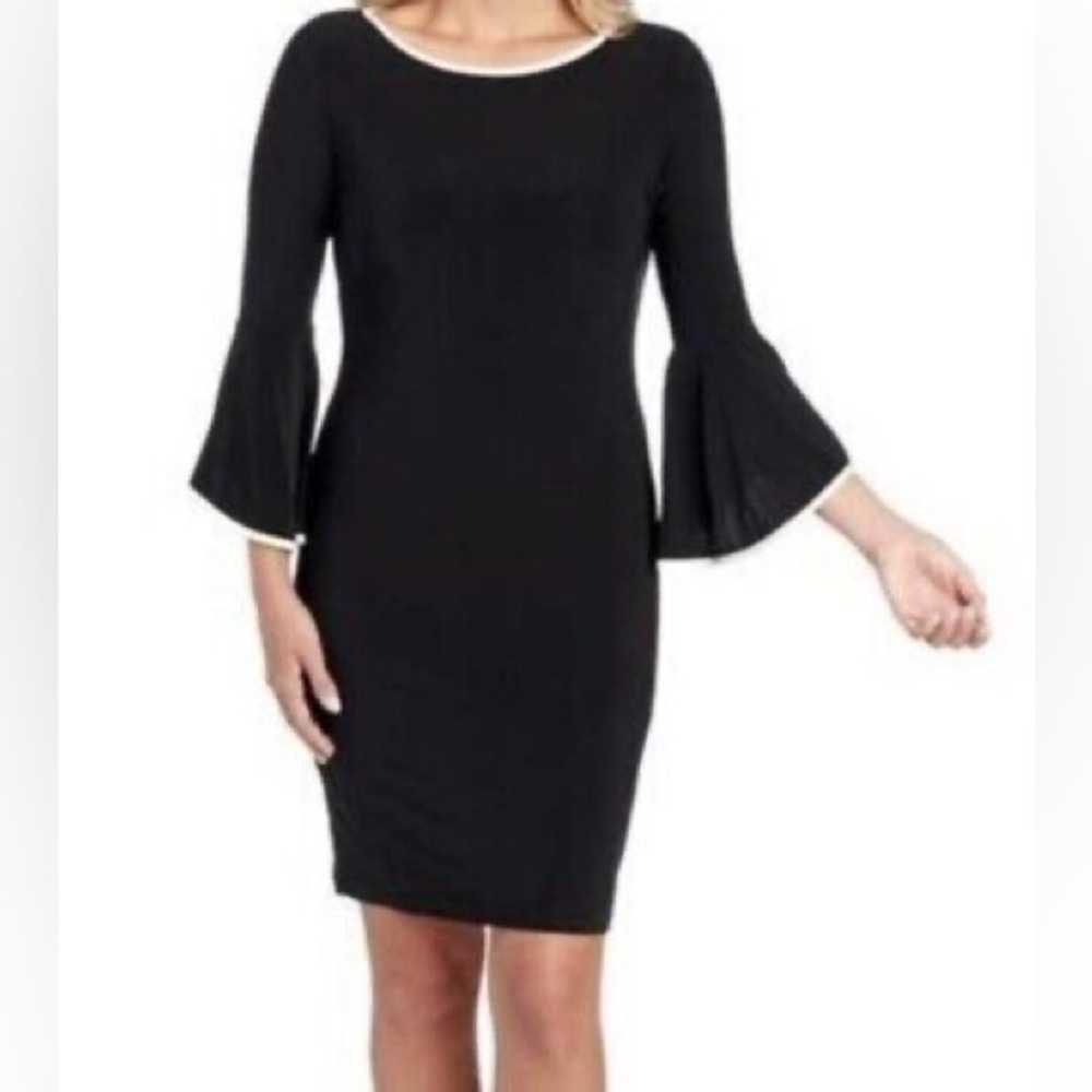 Tiana B Women’s Black Dress Bell Sleeves Large NWT Gorgeous!